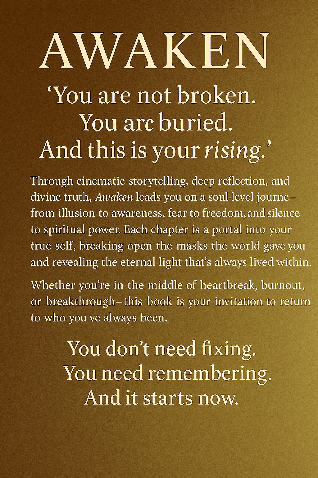 Awaken back cover